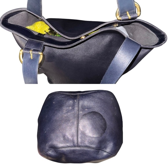 Coach Vintage Navy Leather XL Soho Duffle Tote style 4082 Hard to Find!!! - Picture 4 of 14